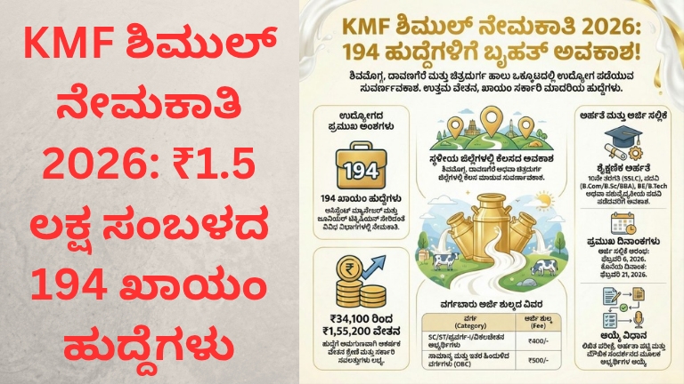 KMF ಶಿಮುಲ್ ನೇಮಕಾತಿ 2026
